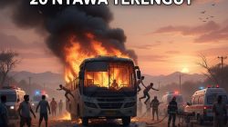 KECELAKAAN MAUT: 20 TEWAS AKIBAT BUS TERBAKAR 