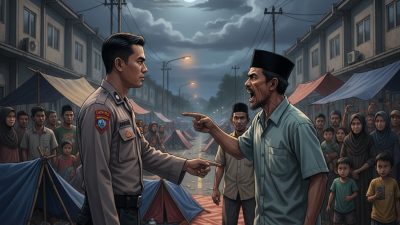 Bimaspol Di Bentak Warga Saat Tegur Pendirian Tenda di Akses PNR-GCC Bekasi